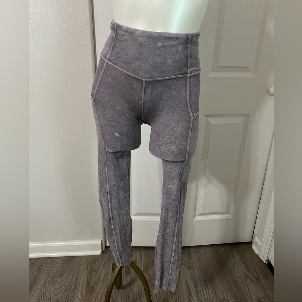 Lululemon Fast and Free Tight  II 25” Ice Dye Sz 2